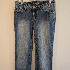 Wet Seal Jeans Blue Skinny Denim Junior Size 5, Inseam 30"